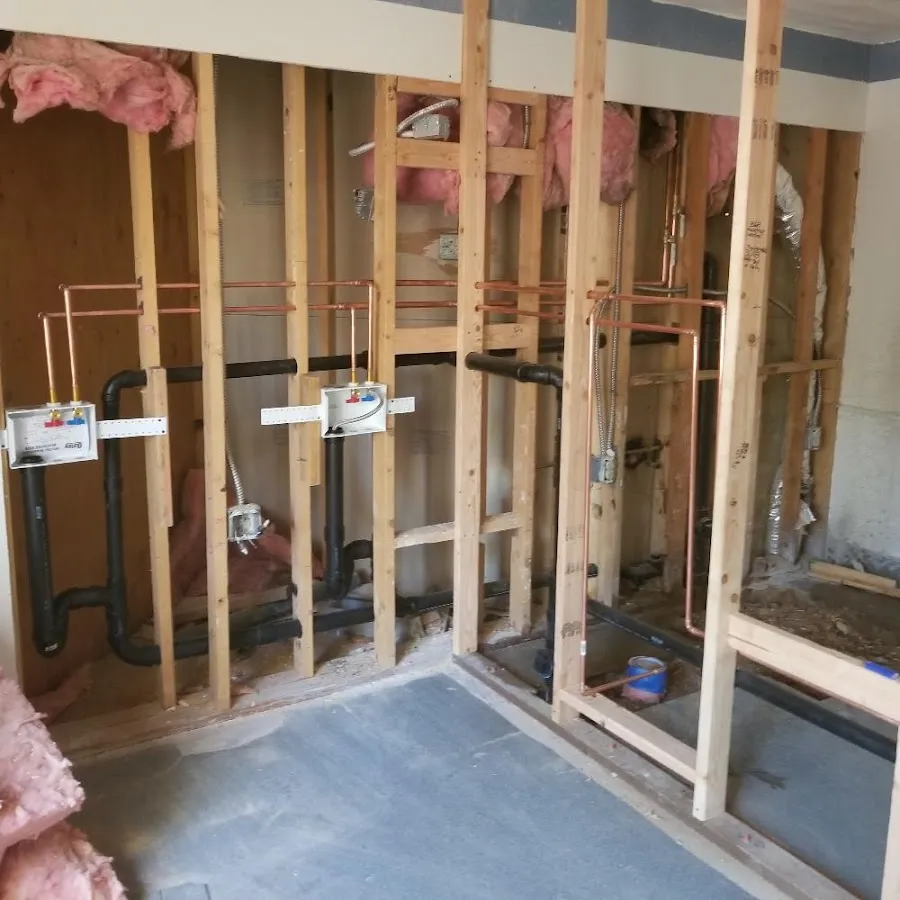 Copper pipe rough-in and plumbing installation in Hamtramck